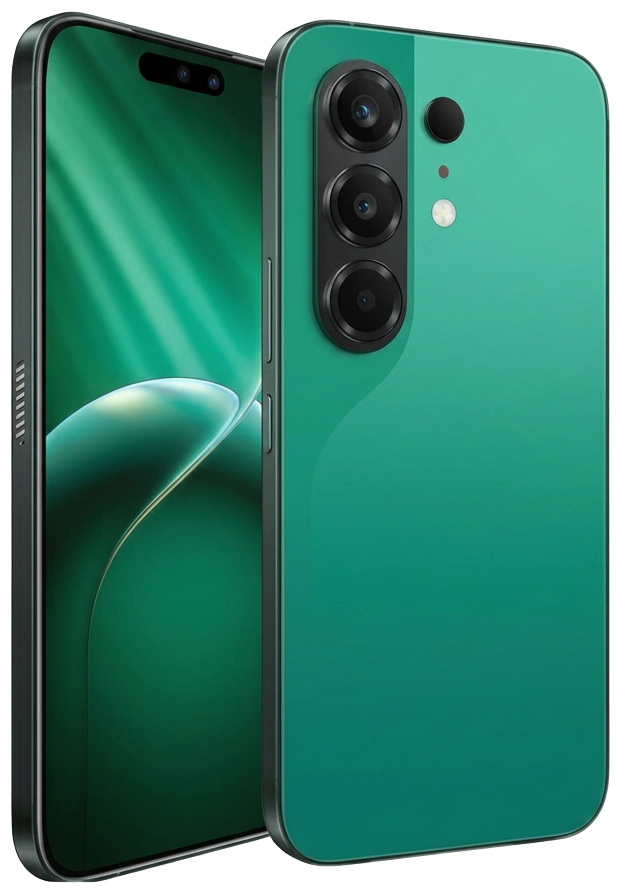 Tecno CAMON 50 phones shown from the front and back in green